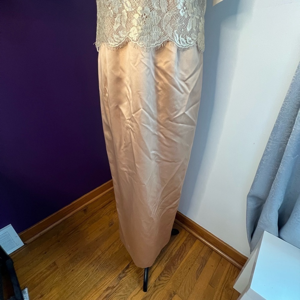 Vintage 1996 Evan Picone 2 Piece Champagne Gown NWT - Picture 3 of 15